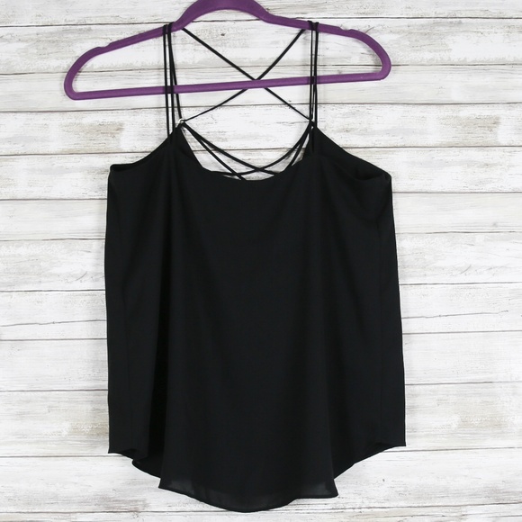 EXPRESS Black Silk Cute Top sz Sm - Picture 6 of 6